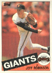 1985 Topps Baseball Cards      592     Jeff D. Robinson